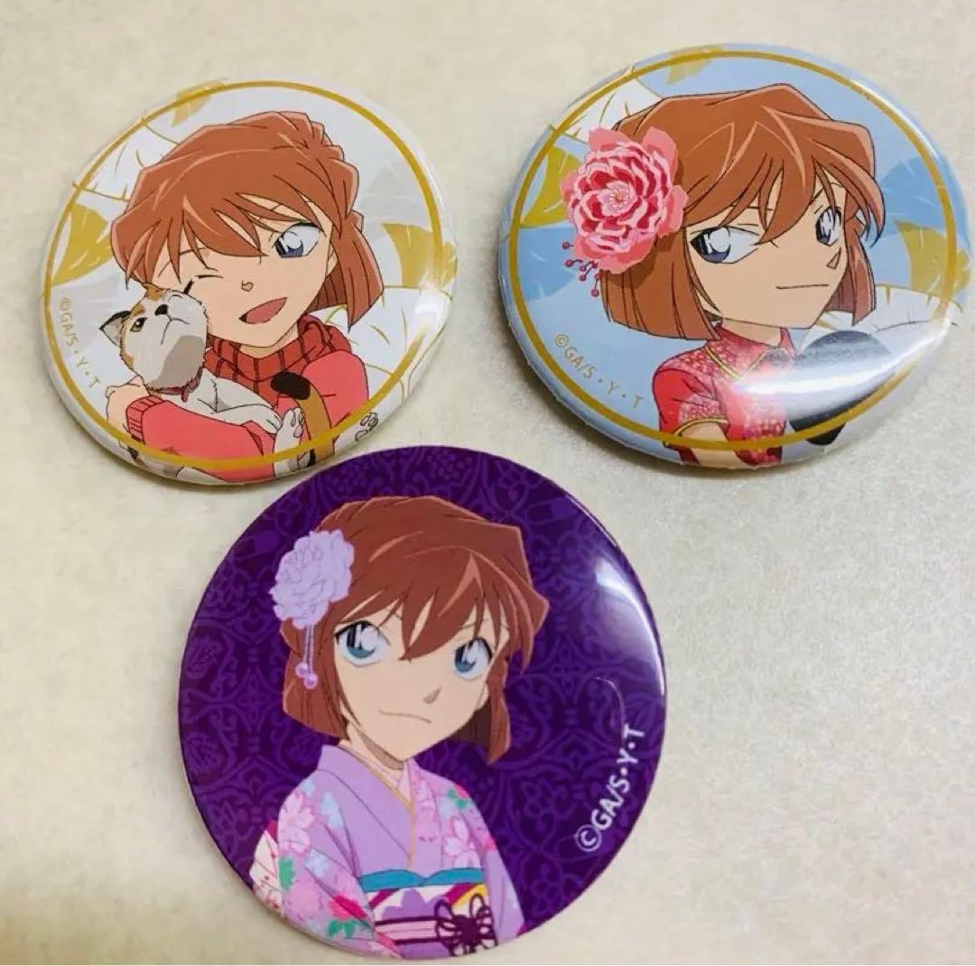 名探偵コナン 京まふ 京都 和服 プレミアム缶バッジ 灰原哀　灰原 いっぱい 猫