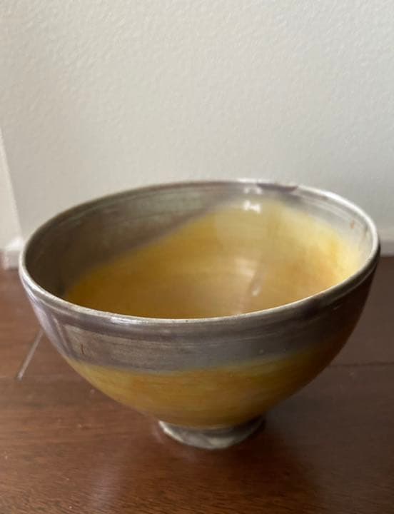 林みちよ　黄紫釉茶碗　旅茶碗　小服茶碗　茶箱茶籠用