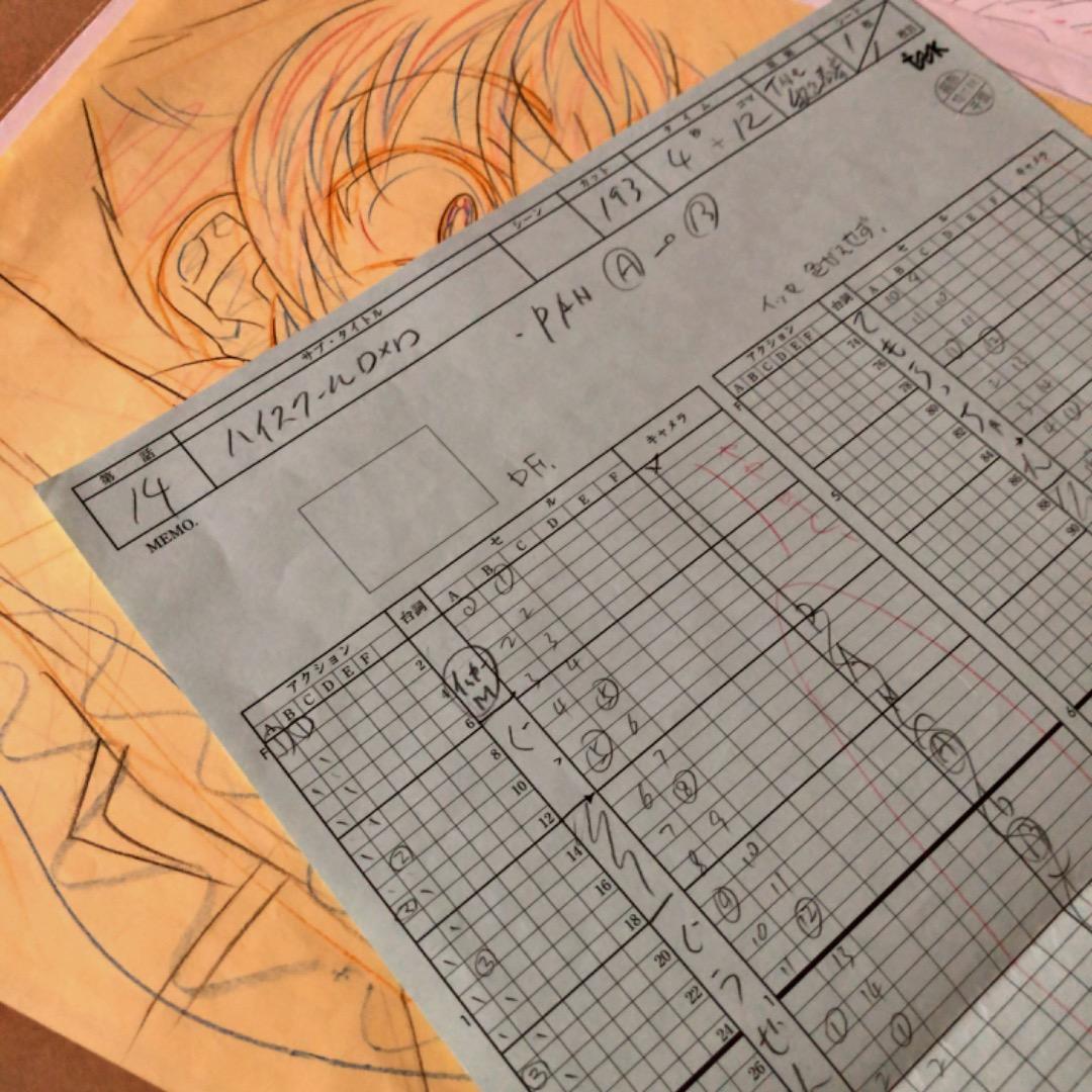 大判　生動画　生原画　タイムシート　セット　ハイスクールD×D　約44枚