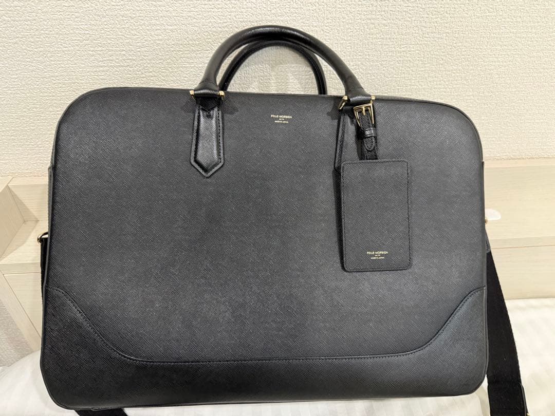 PELLE MORBIDA キャピターノ　ブリーフバッグ　2室タイプBLACK