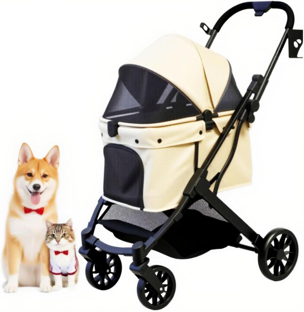 ペットカート 折りたたみ式 ベージュ