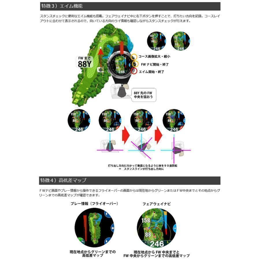 新品 ショットナビ 距離測定器 W1 Evolve 腕時計型 GPSナビ BK