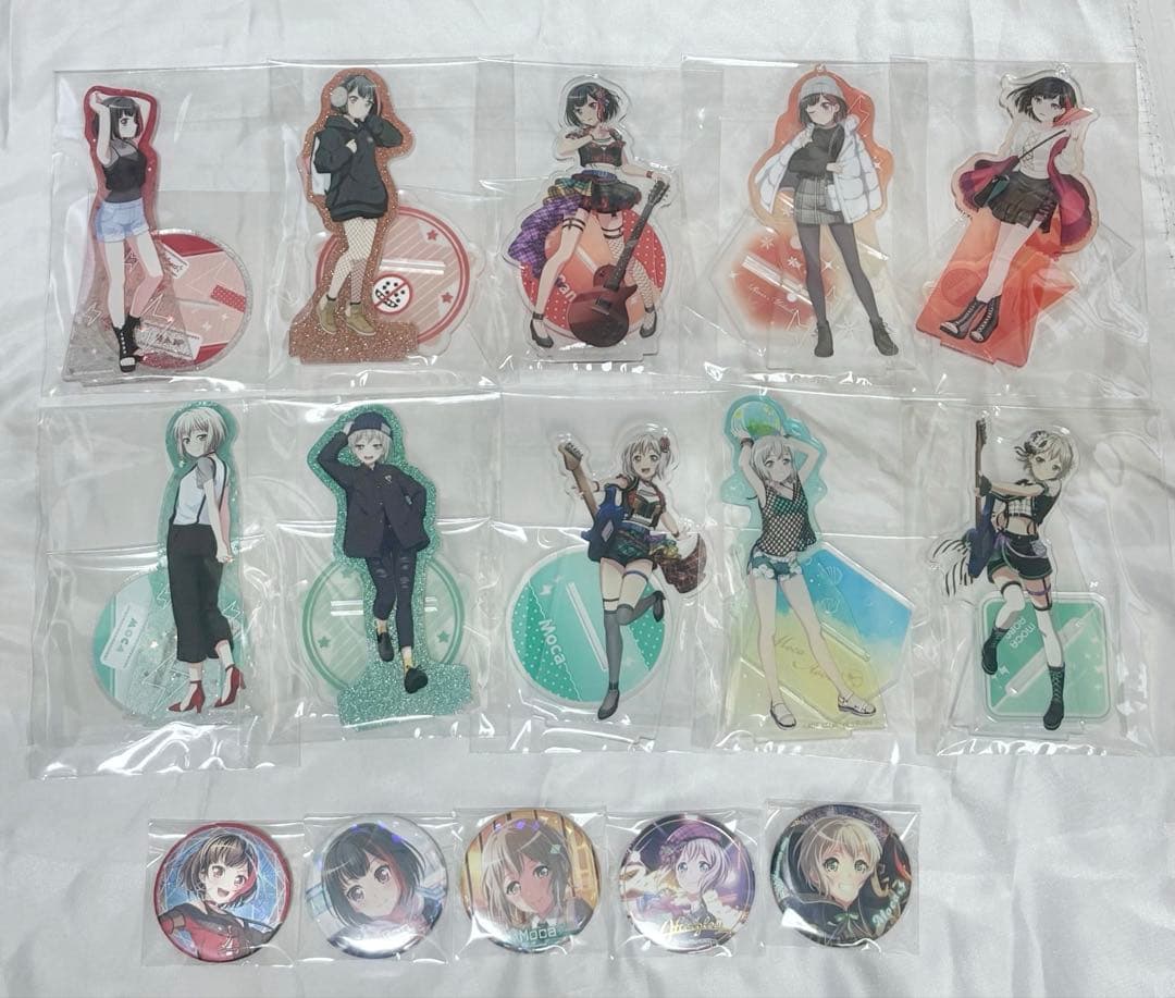 美竹蘭 青葉モカ アクリルスタンド 缶バッジ まとめ売り
