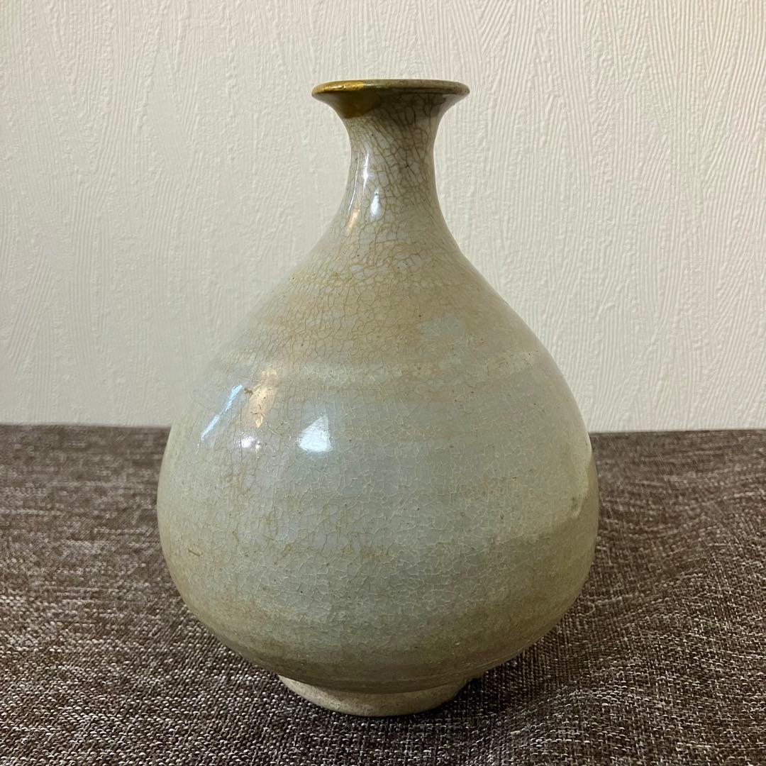 李朝酒器　徳利　奈良蔵出し　高麗青磁