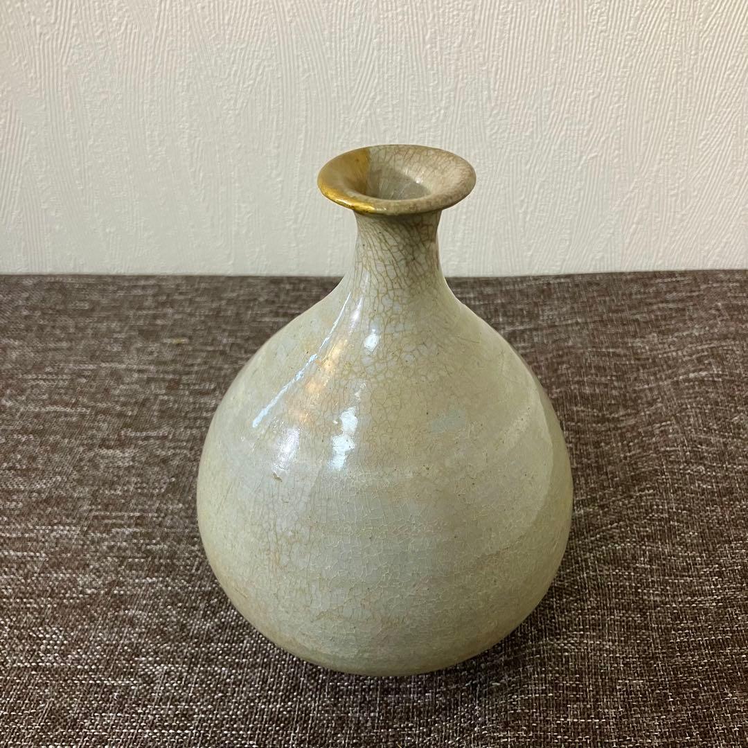 李朝酒器　徳利　奈良蔵出し　高麗青磁