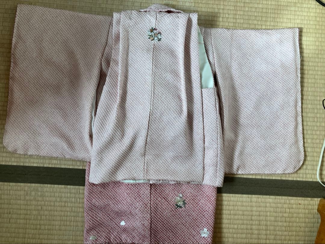 正絹　七五三　三ツ身祝い着　被布