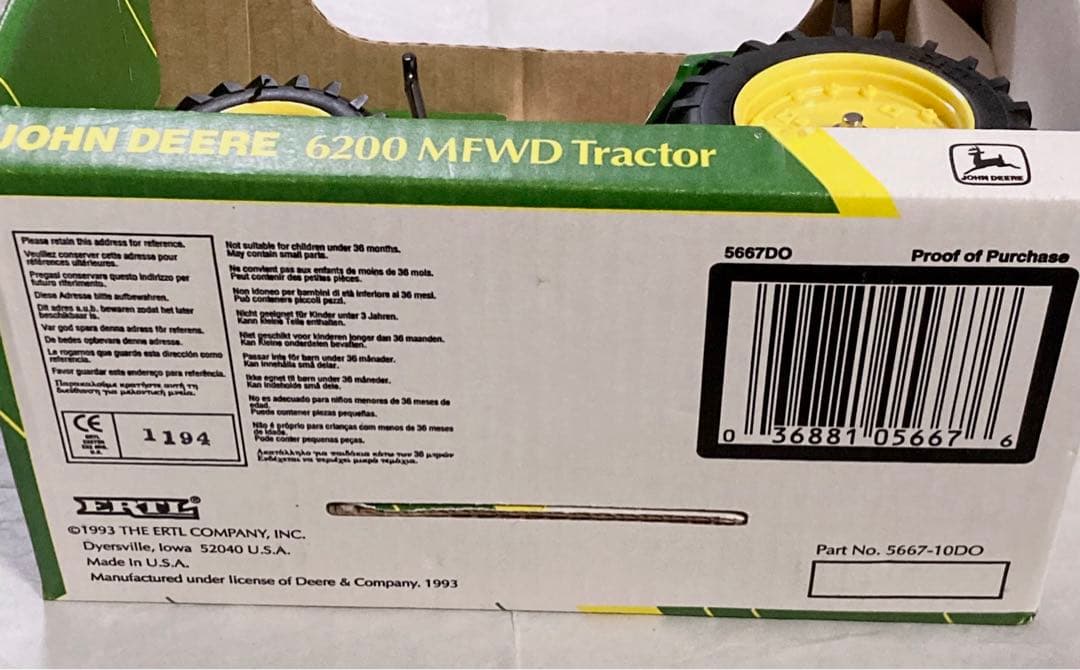 JOHN DEERE 6200 MFWD トラクター 1/16 ジョンディア