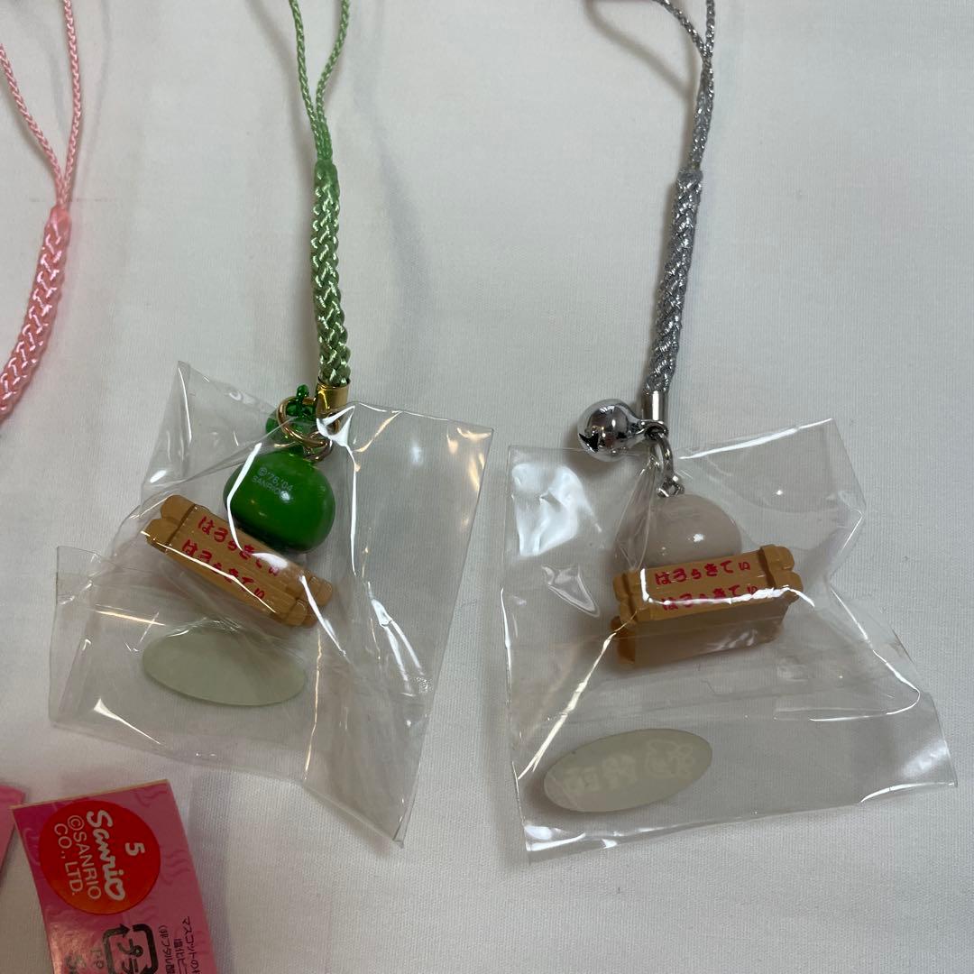 新品◆ハローキティ ご当地キティ 根付けストラップ 温泉饅頭 温泉卵 6個セット