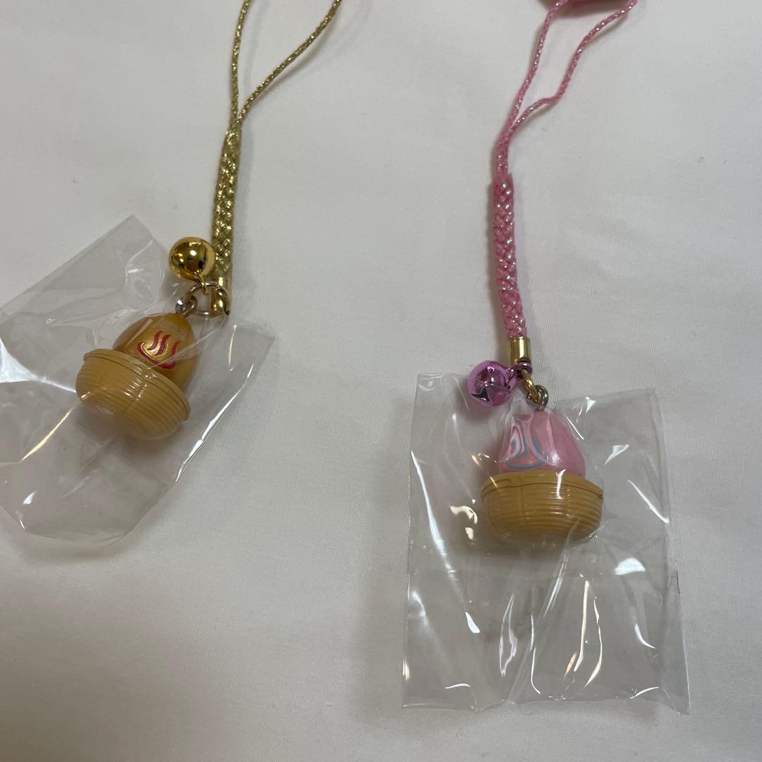 新品◆ハローキティ ご当地キティ 根付けストラップ 温泉饅頭 温泉卵 6個セット