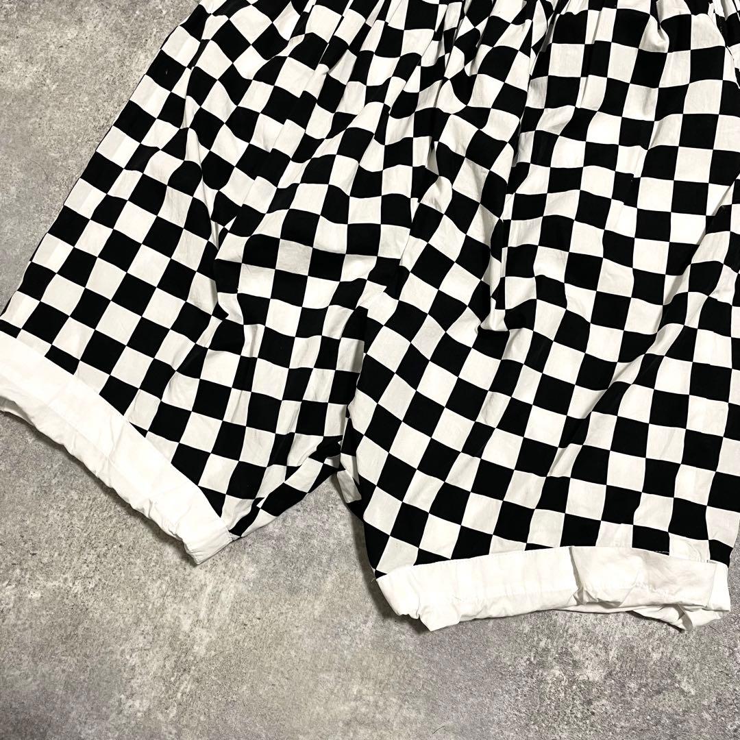 美品 コムデギャルソン チェック柄 バルーンサルエルパンツ ウエストゴム XS