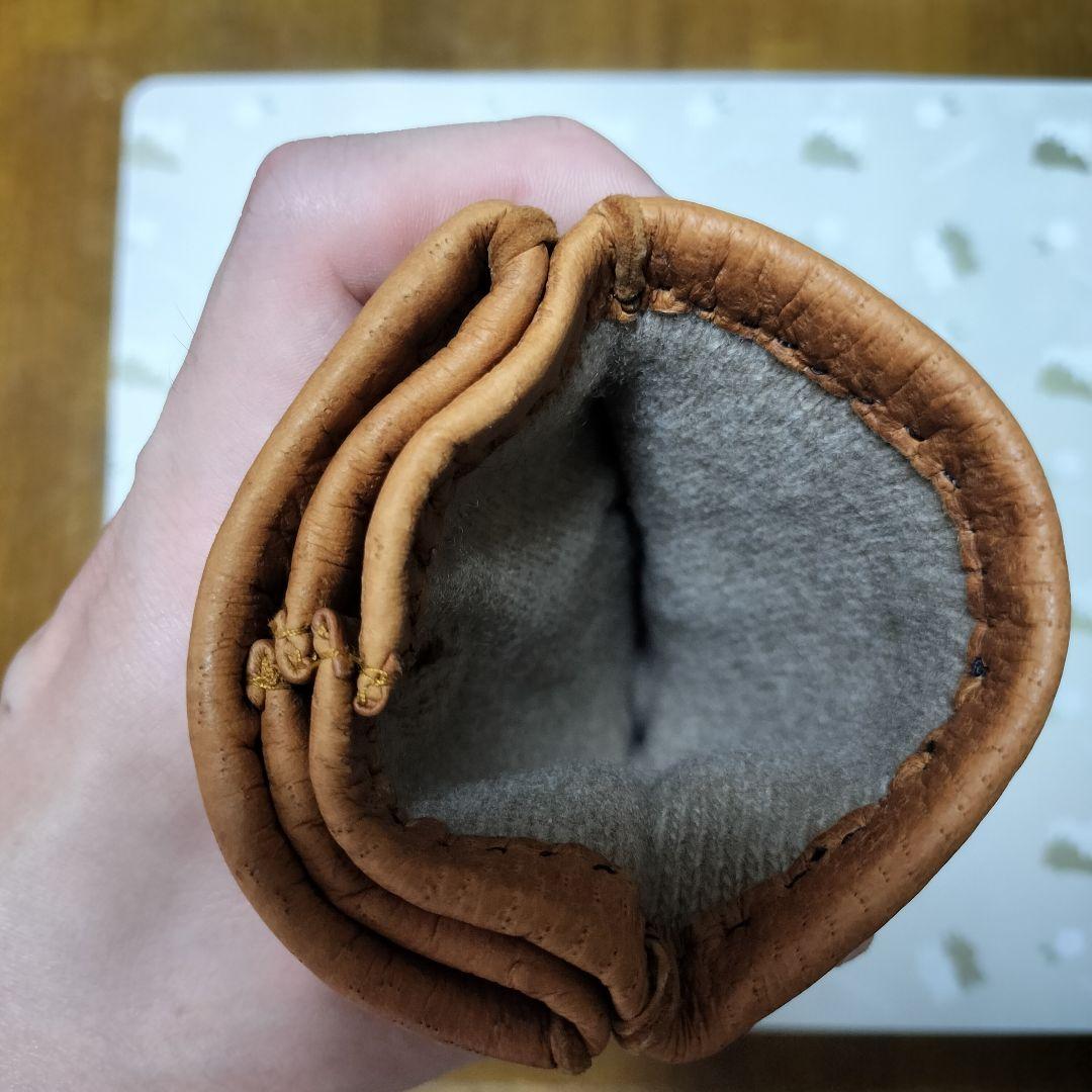 未使用　ペッカリー革手袋　カシミヤライニング　キャメル