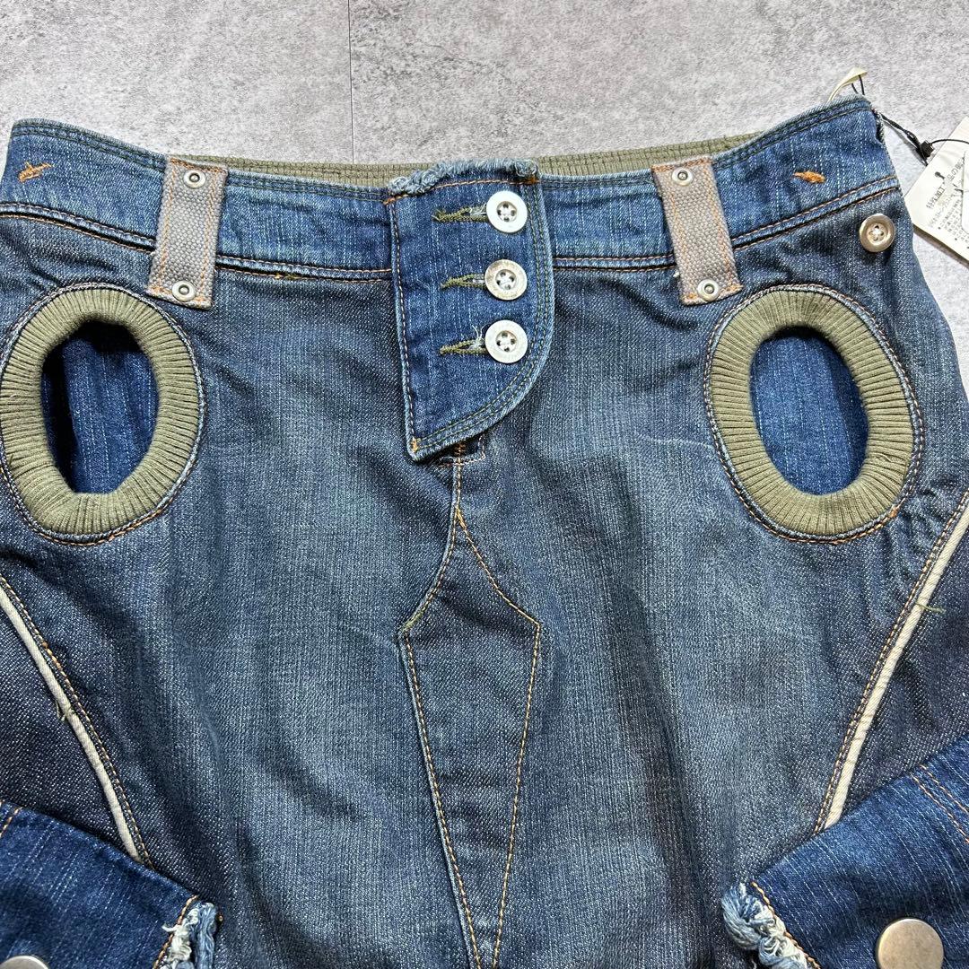 新品【Y2K 】ギミックデニムスカート/アシメ/マクブリング/フェアリーグランジ