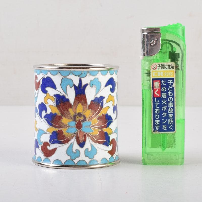 茶道具　北善七宝　花文　蓋置　共箱　C　9071