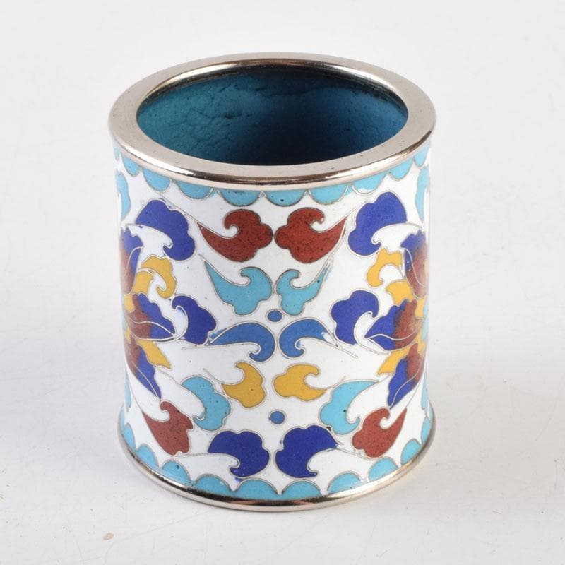 茶道具　北善七宝　花文　蓋置　共箱　C　9071