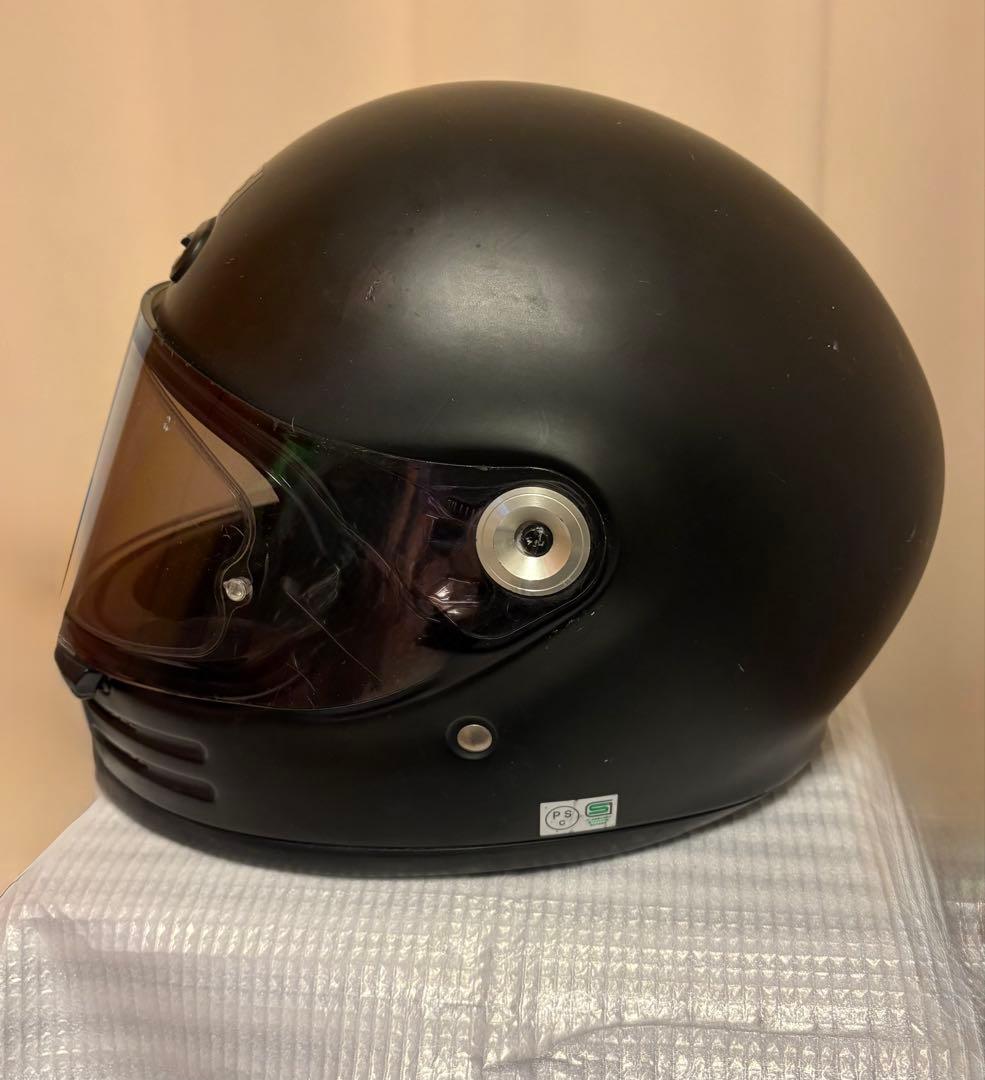 SHOEI Glamster マットブラック ピンロックシートとブルーミラー付