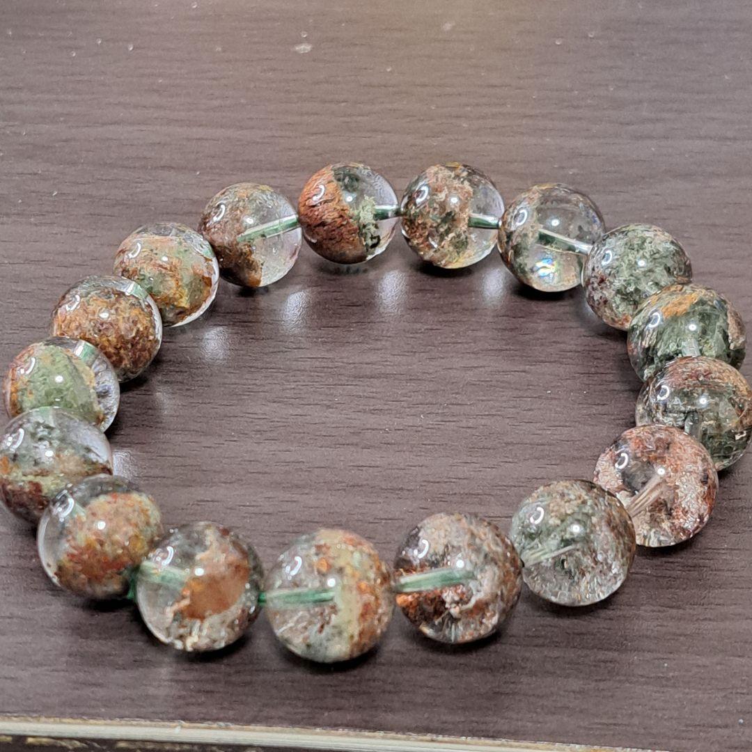 高品質　高透明　大玉ガーデンクォーツ　クリア庭園水晶　レッドグリーン　ピンク