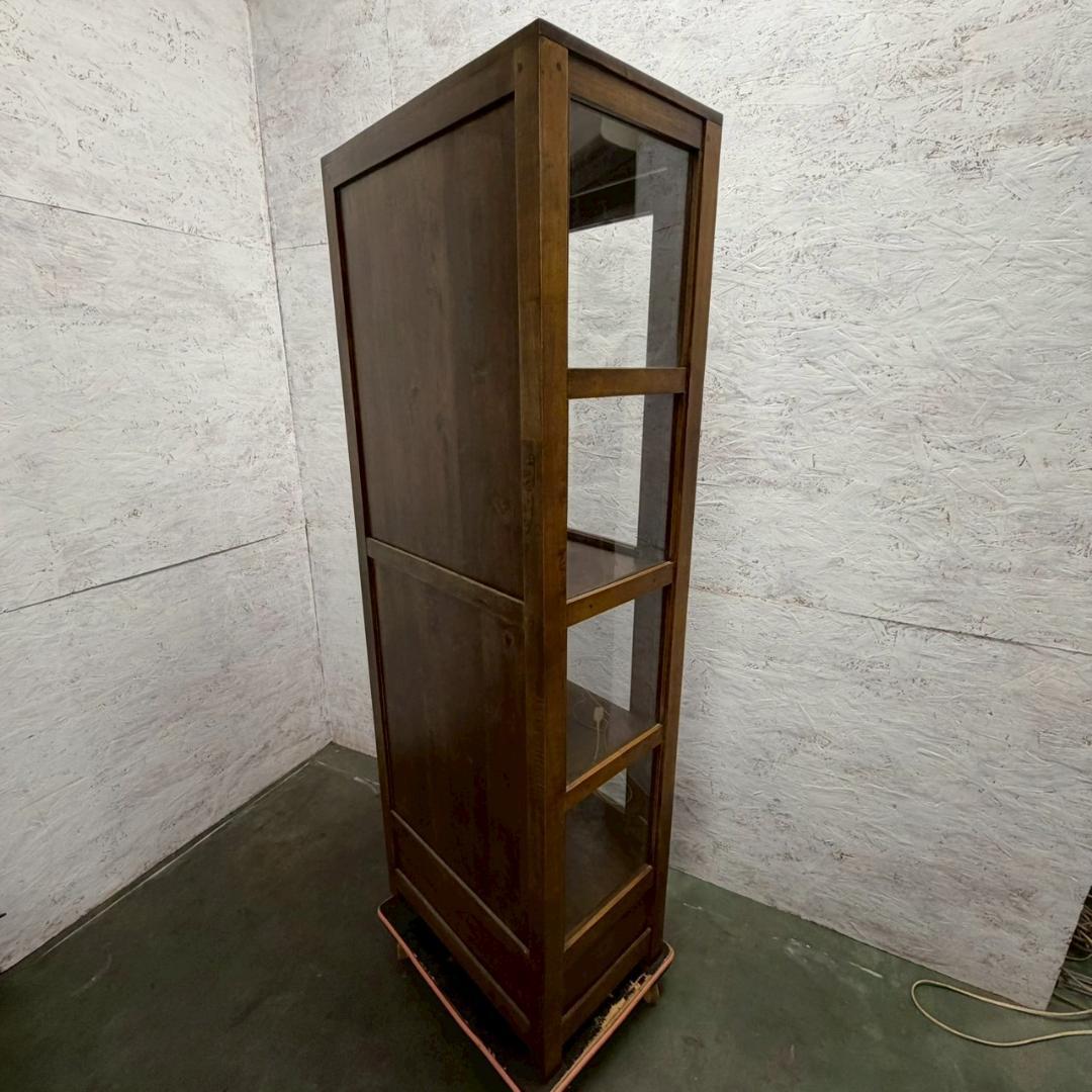 木製 ディスプレイキャビネット ガラスキャビネット アンティーク A0681