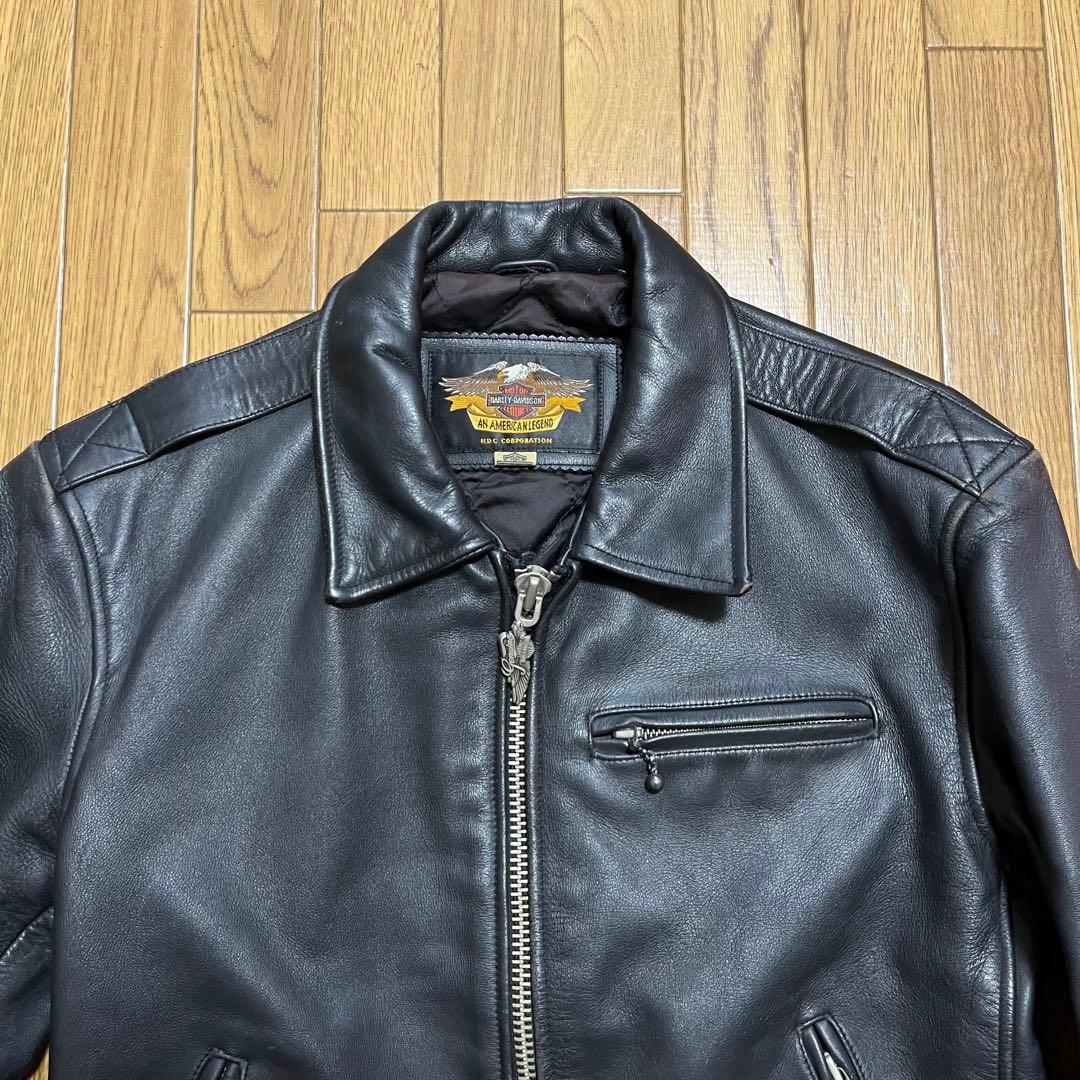 Harley-Davidson シングルライダースジャケット　S ブラック　黒