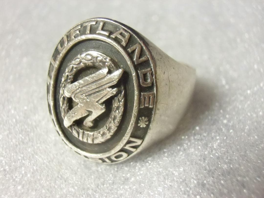 ＢＷドイツ軍/連邦軍＊陸軍＊第１空挺師団＊９３５銀製リング（実物）