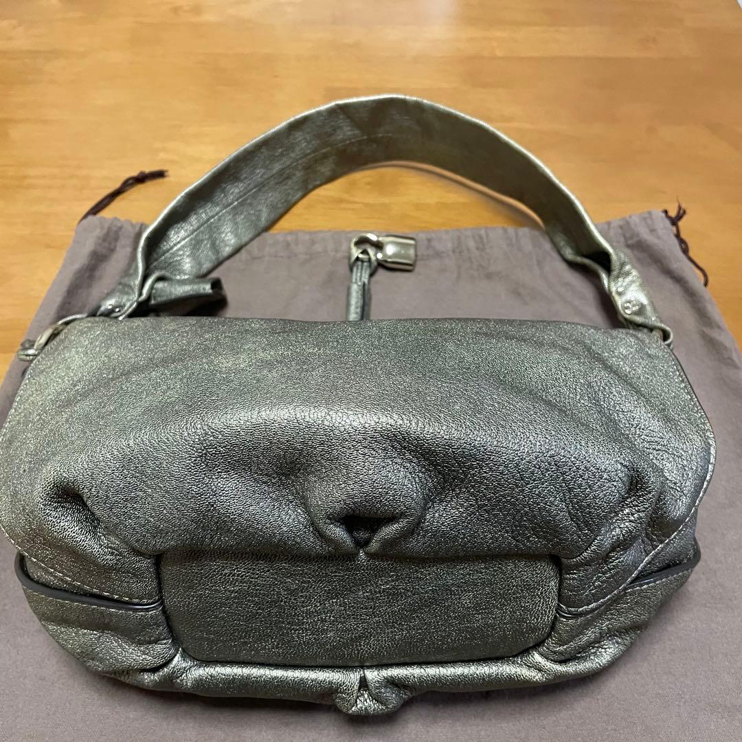 CELINE セリーヌビタースイート　メタリックカーキ　ハンドバック