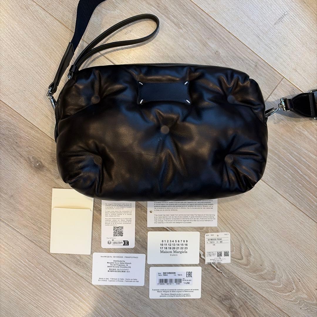 こ*ぎ様 Maison Margiela ブラック ショルダーバッグ ラムスラム