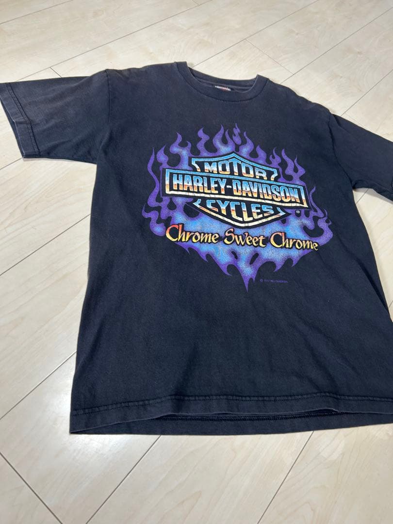 harley davidson パープル ファイヤー フレイム カニエウエストL