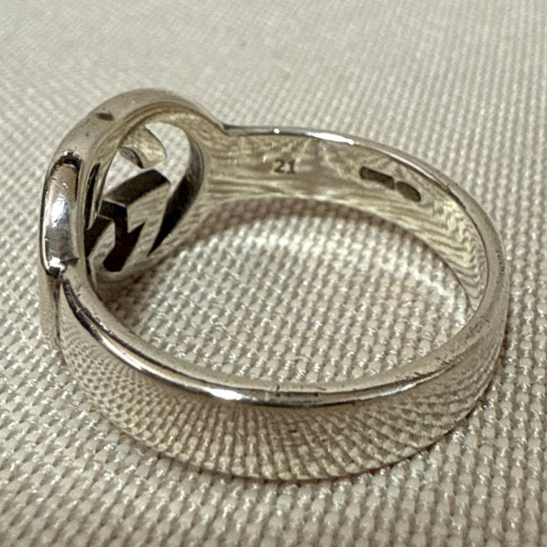 【やんつけ】GUCCI GGロゴリング シルバー 21