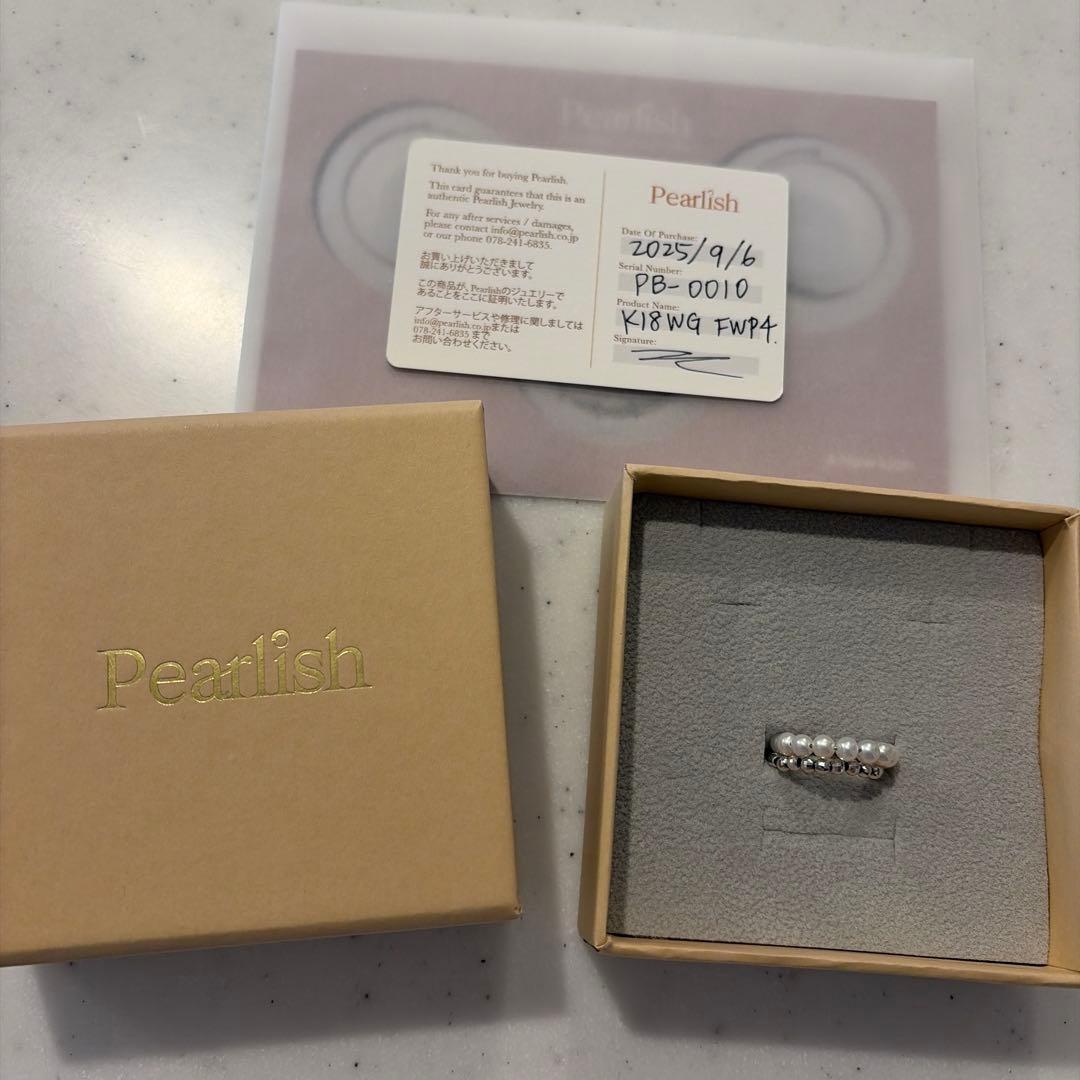 【Pearlish】 Spiral Pearl x WG Ring パーリッシュ