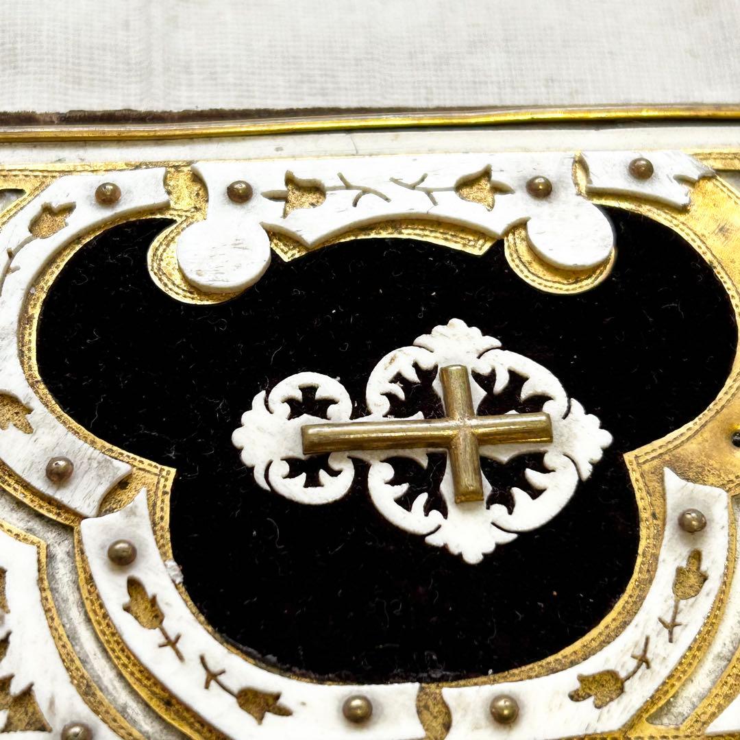 【希少】ウィーン蚤の市 アンティーク聖書 祈祷書 三方金 金具装丁 雑貨 小物