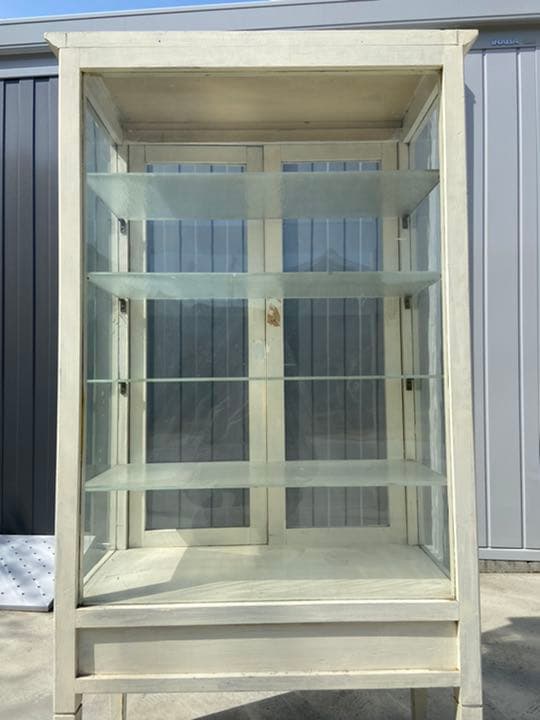 医療用棚　アンティーク　白　ドクターキャビネット　ケビント