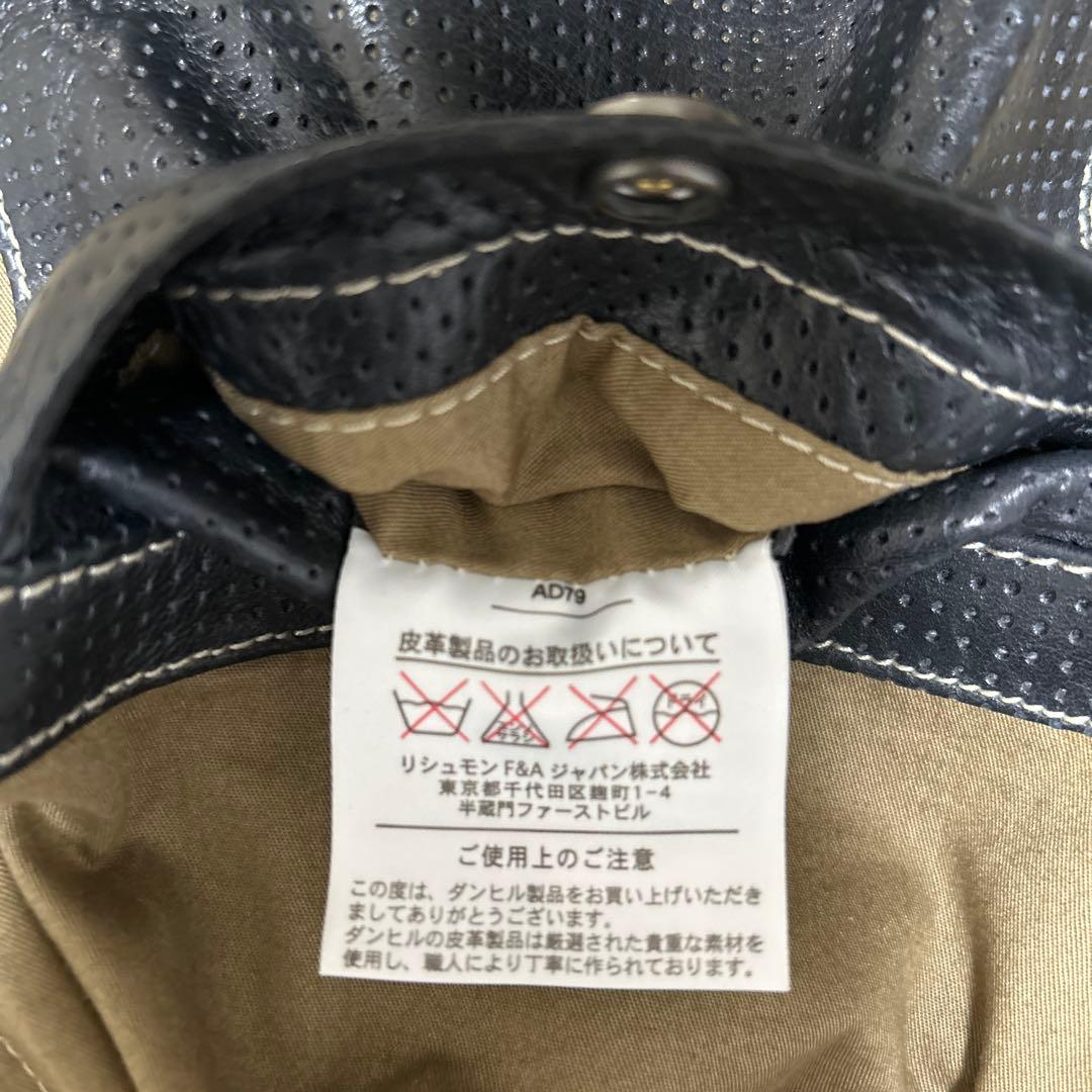 ダンヒル レザーシングルライダースジャケット