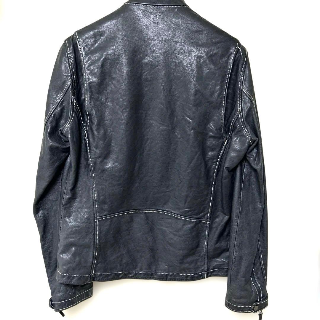 ダンヒル レザーシングルライダースジャケット