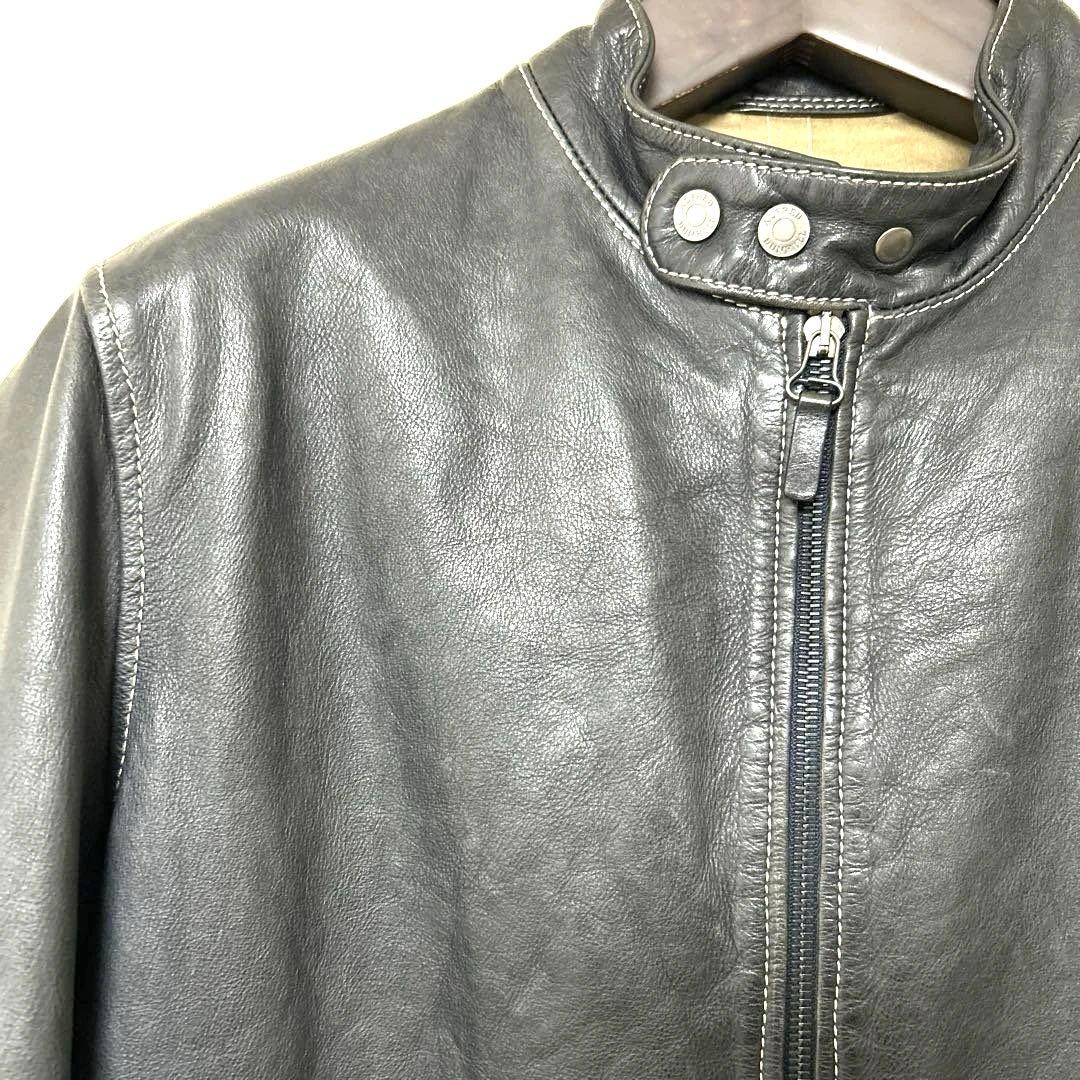 ダンヒル レザーシングルライダースジャケット