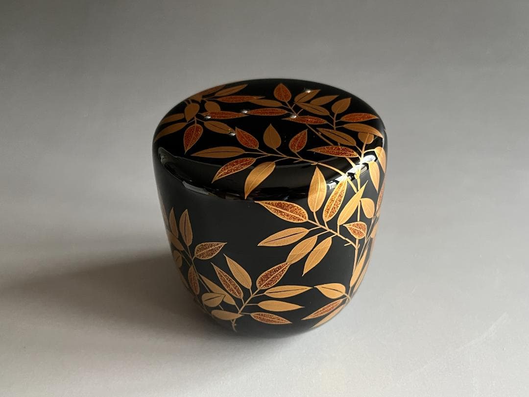 中村宗悦　利休好写　笹蒔絵　大棗　茶道具