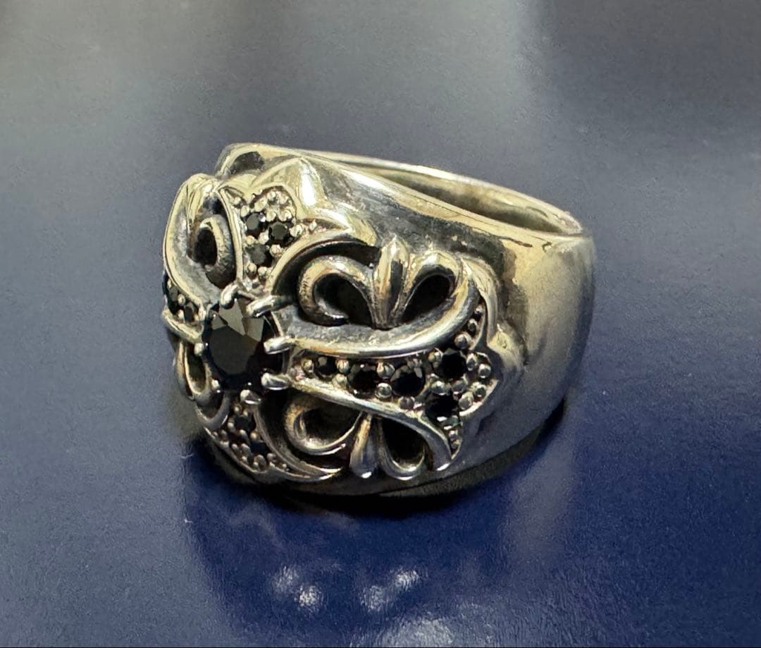 クロムハーツ キーパーリング　23号　シルバー925 天然パヴェ