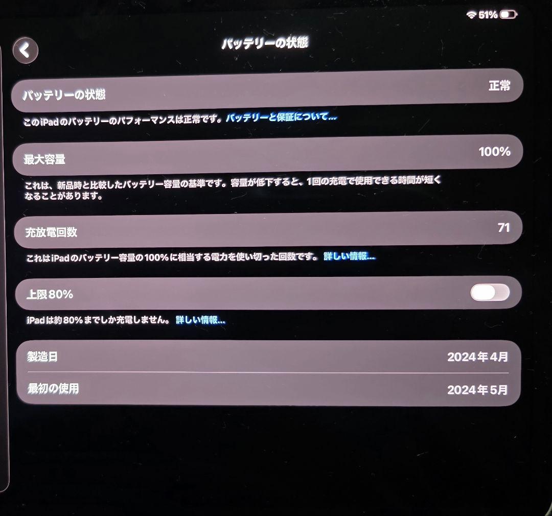 M4 iPad Pro 11インチ Wi-Fi 256GB シルバー 2024年