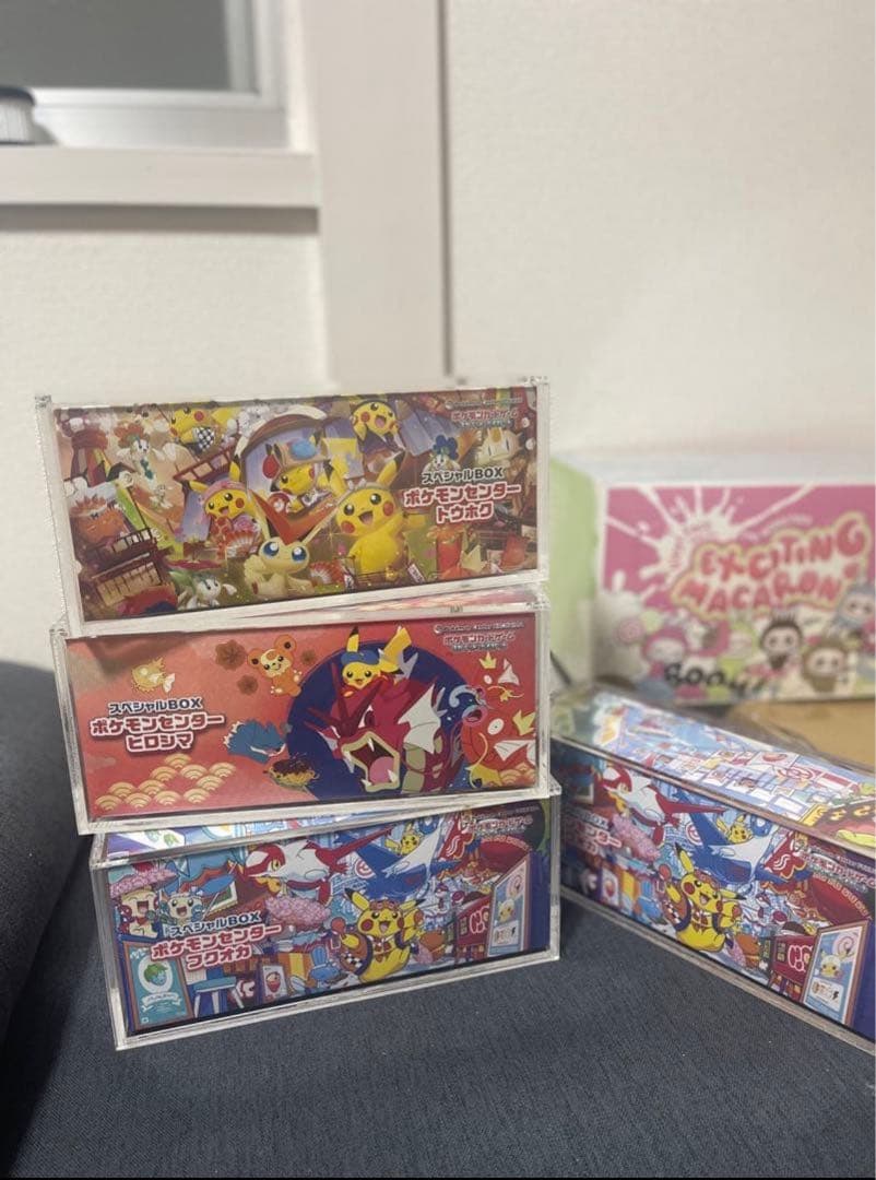 ポケモンカードBOX用 アクリル保護ケース トウホク ヒロシマ フクオカ 3個