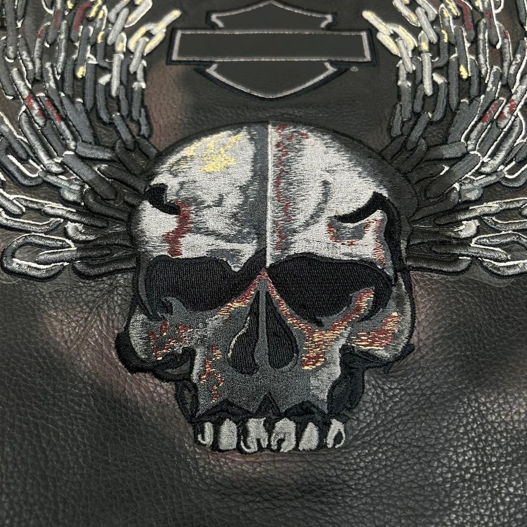 激レア XXL相当 HARLEY-DAVIDSON ライダースジャケット スカル