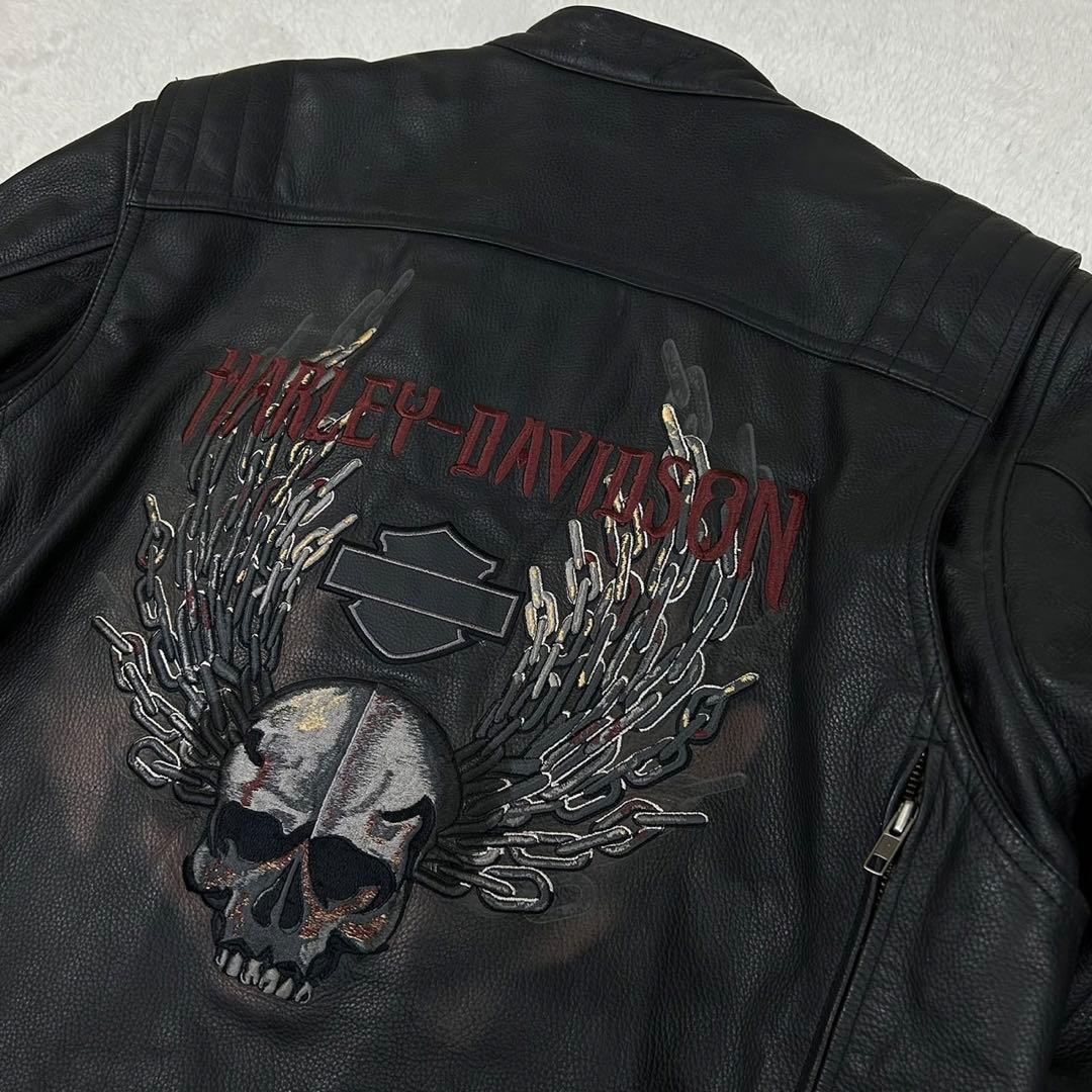 激レア XXL相当 HARLEY-DAVIDSON ライダースジャケット スカル