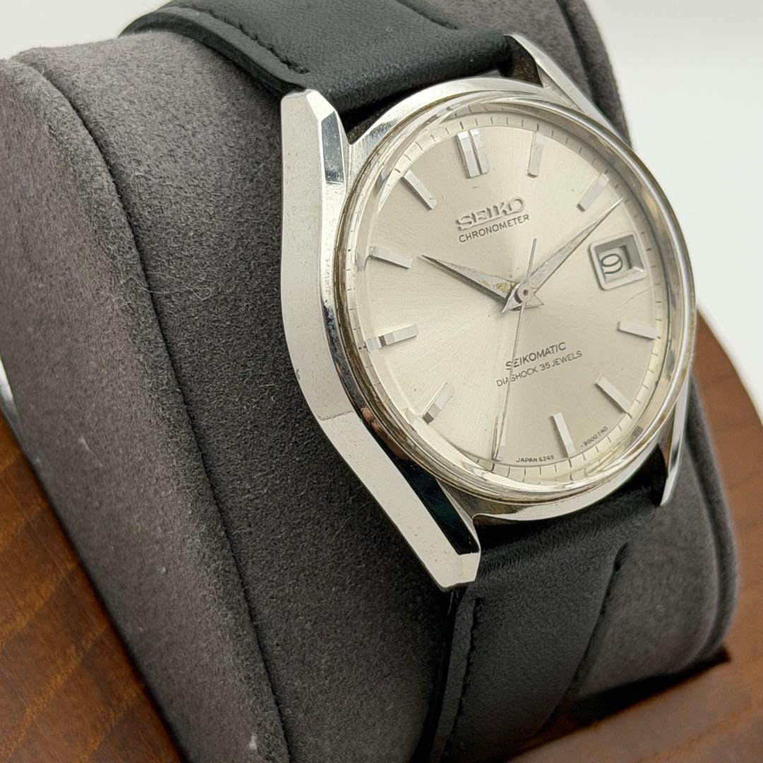 【超希少】セイコー　マチック　自動巻　デイト　美品　6245-9000 ホワイト