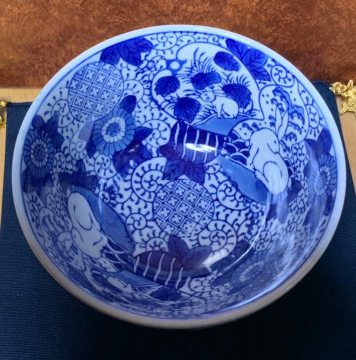盃洗   和骨董　兎高付鉢　和食器 ウサギ花器古道具