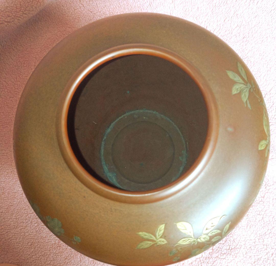 有美 刻 壺 花瓶 梅 牡丹 百合 薔薇 水仙 金属工芸 骨董品 古美術