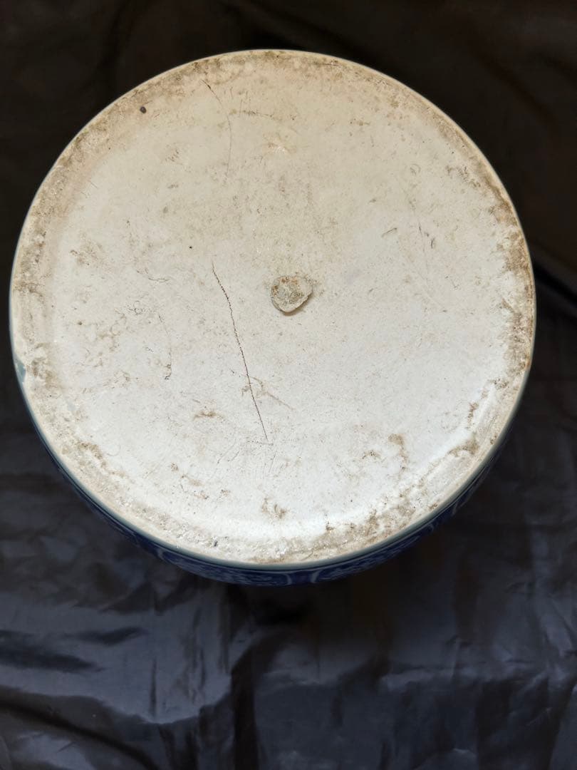 青白陶器 火鉢 山水画　昭和時代　祖父の品　陶器　手あぶり　青