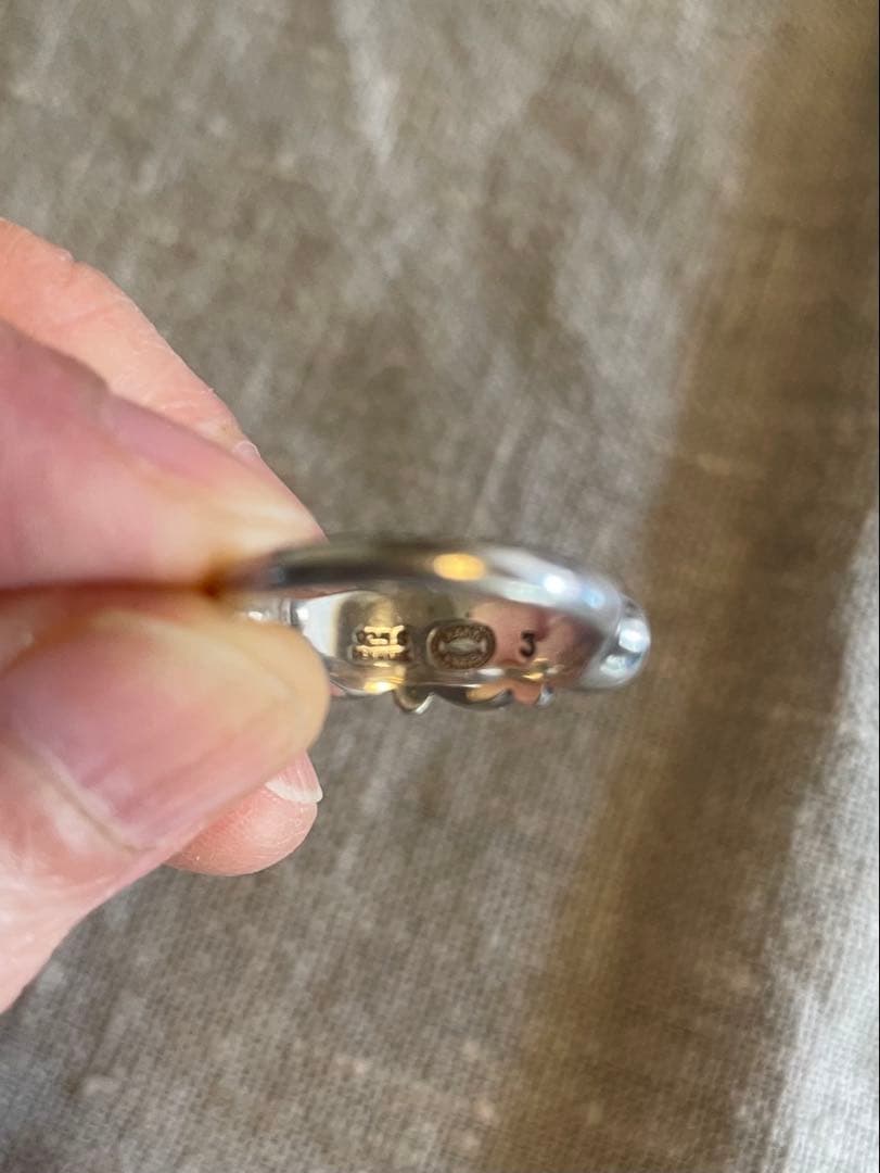 ジョージジェンセン　ムーンストーンリング　シルバー925 １１号