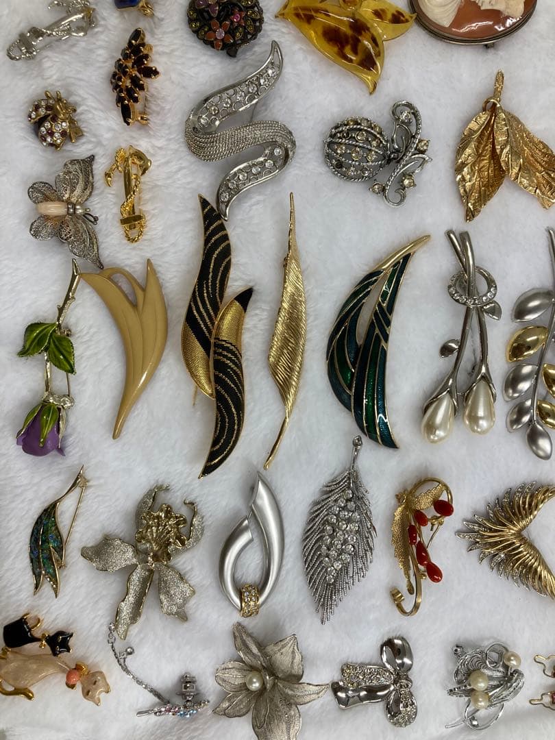 レディース　アクセサリー　プローチ　真珠　宝石　プローチ55点まとめ売り