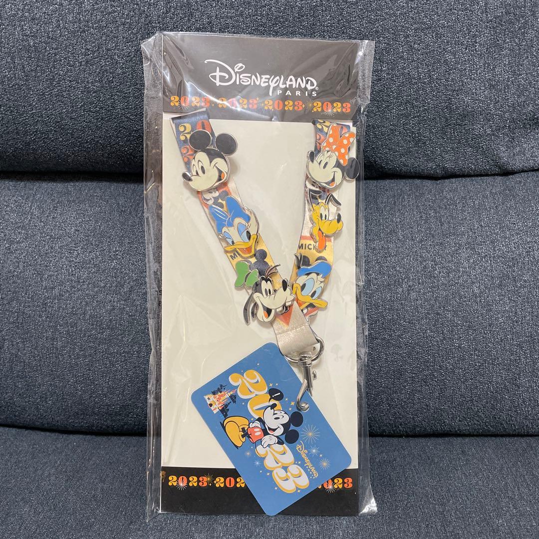 ピンバッジ　カード入れ　ストラップ　ディズニーランドパリ2023（12/17処分