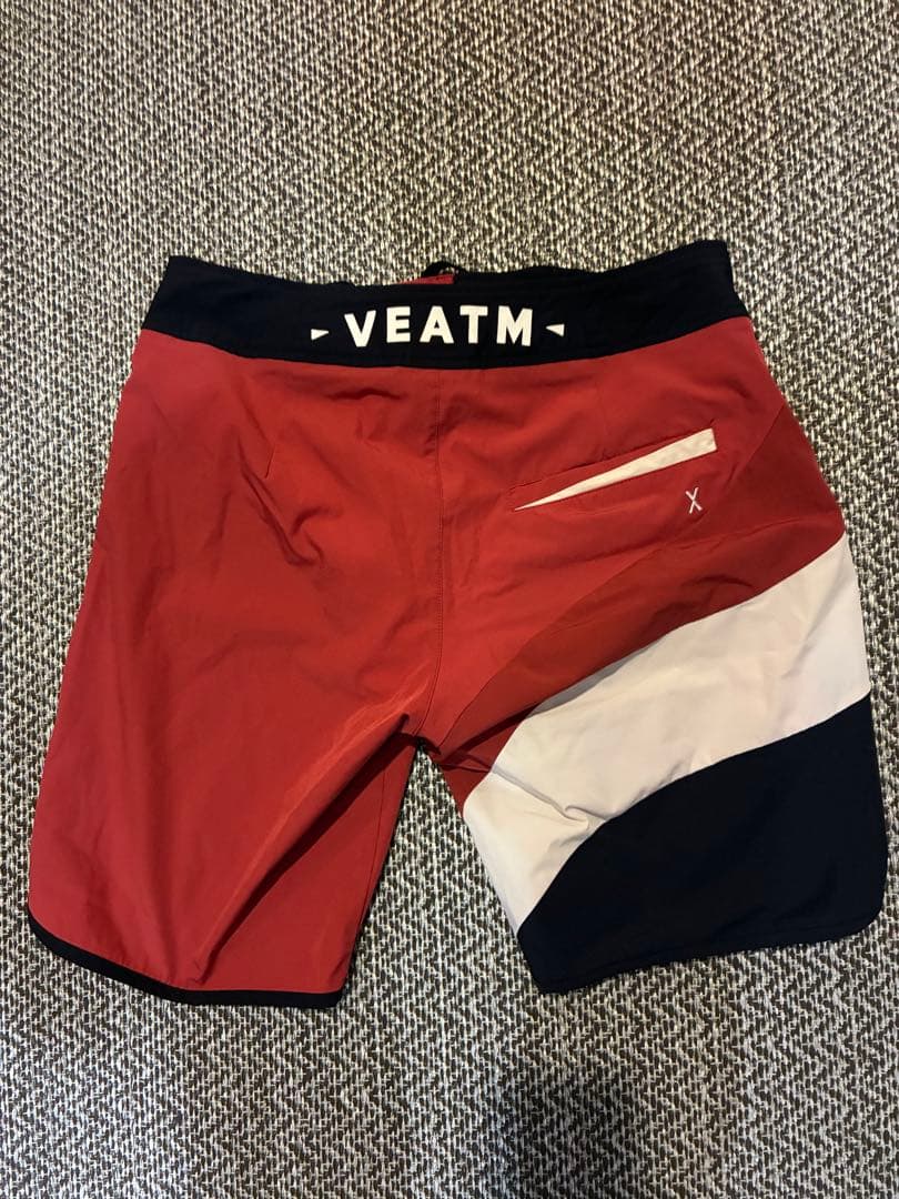 【完売品】 VEATM サーフパンツ S 赤 黒 白