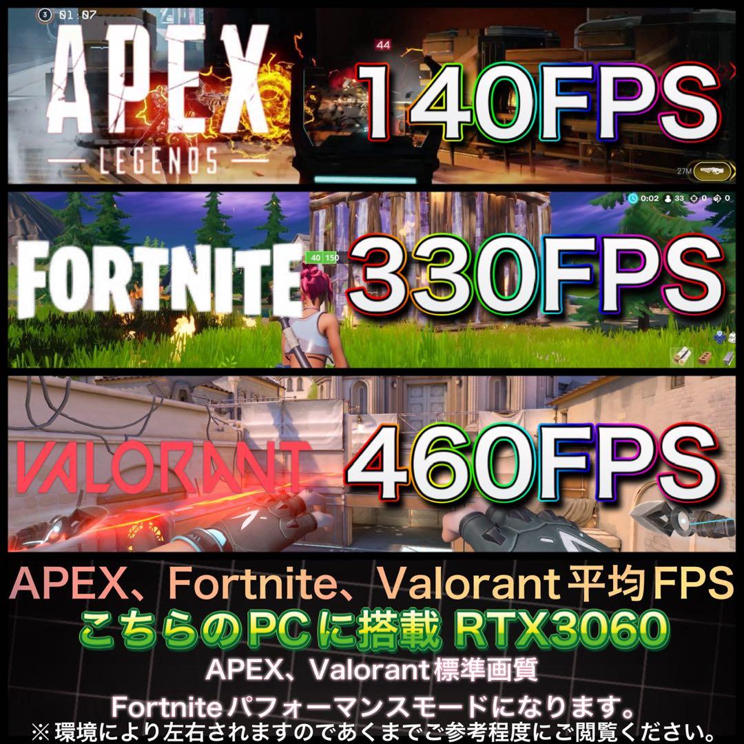 PCデビューにも◎RTX3060搭載ゲーミングPCモニター付フルセット