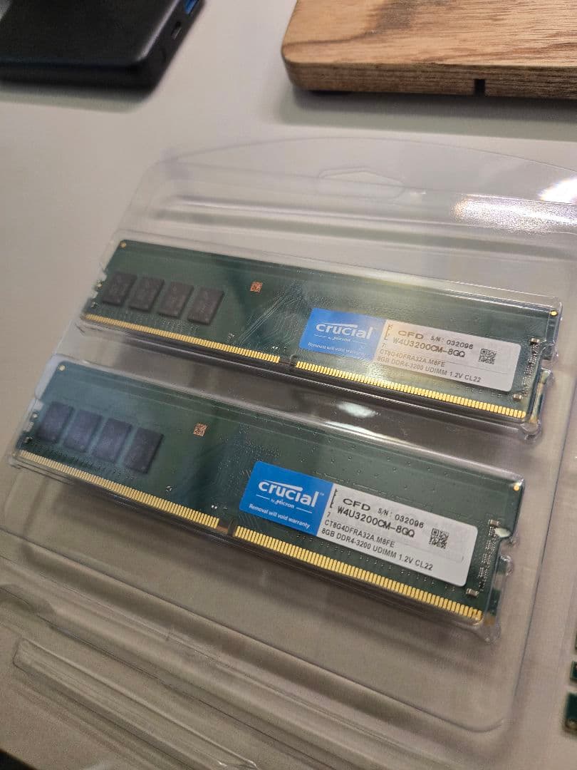 crucial DDR4 3200 16GB(8GB×2枚) W4U3200CM