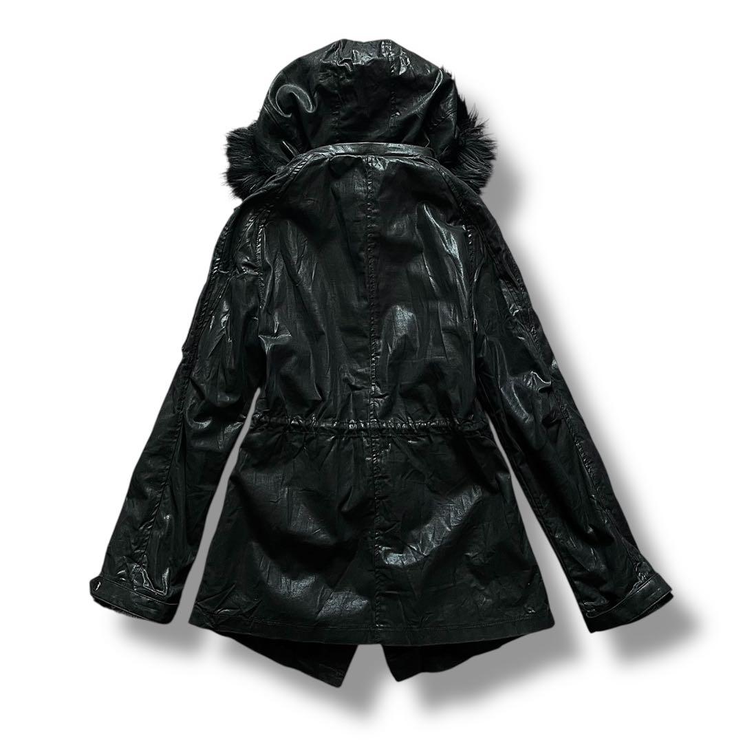 ジャケット・アウター 00s COATING FUR MILITARY MODS COAT